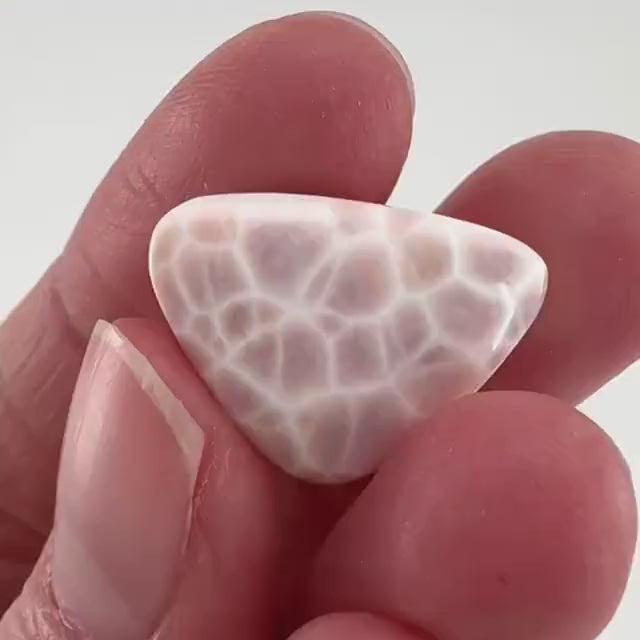 Pink Natrolite Gemstone Cabochon