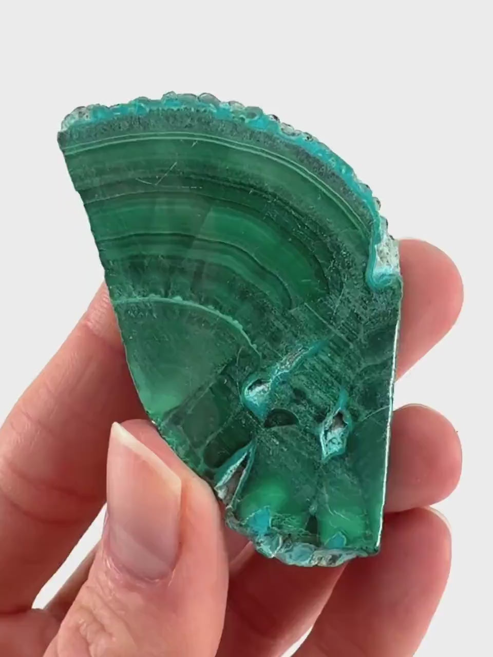 Malachite & Chrysocolla Slice (Congo), natural malachite, malachite slice, malachite slab, malacolla slice, polished malachite