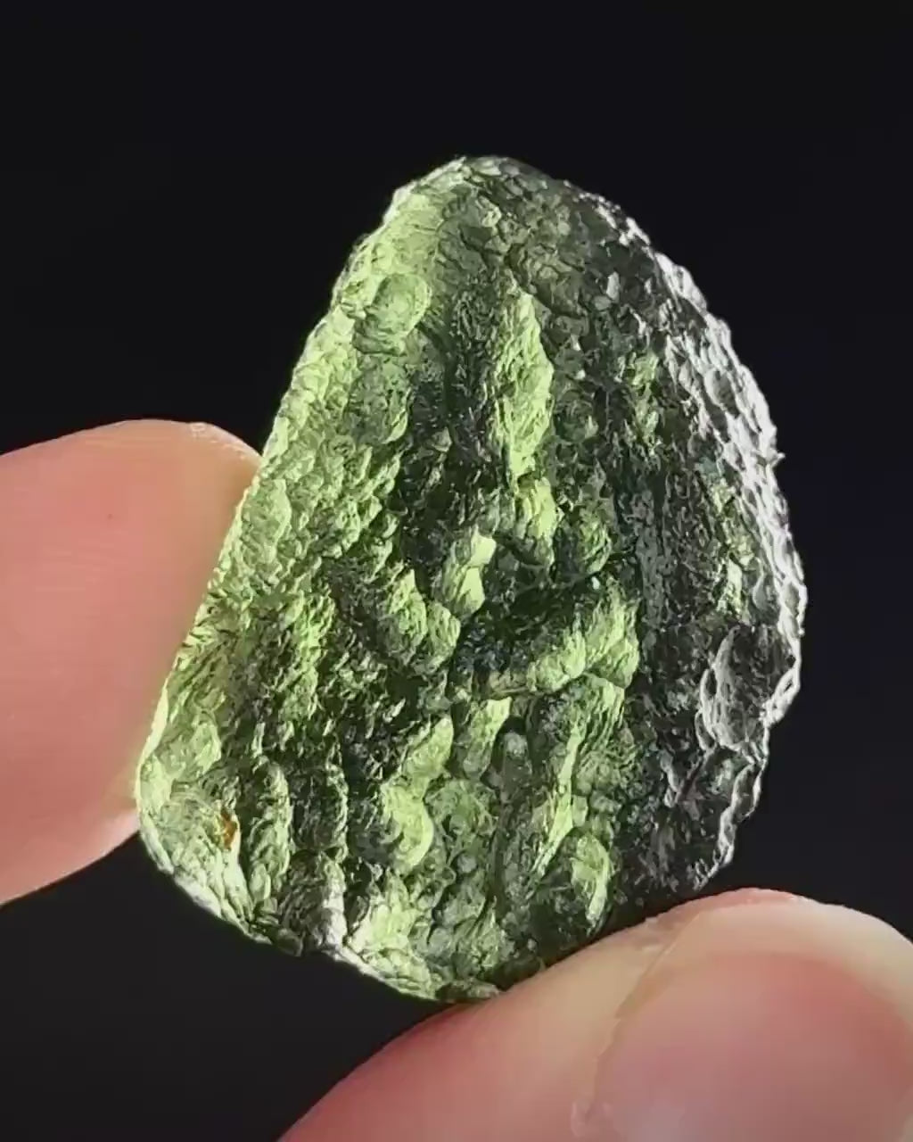 Genuine Raw Moldavite Specimen | Czech Tektite, 5.4g