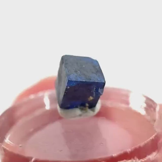 Boleite | blue cube crystal, tiny rare mineral specimen from Mexico
