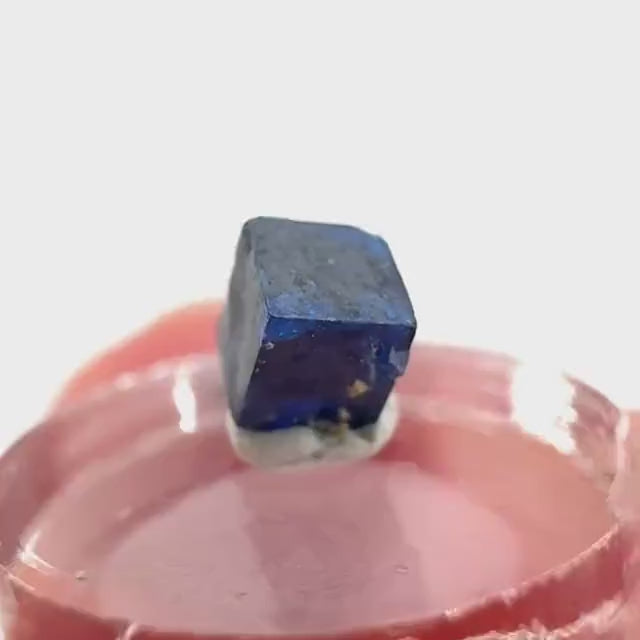 Boleite | blue cube crystal, tiny rare mineral specimen from Mexico