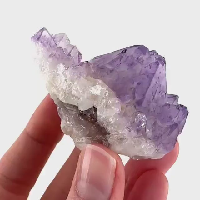 Spirit Quartz Crystal | raw natural purple amethyst cactus quartz, mineral specimen