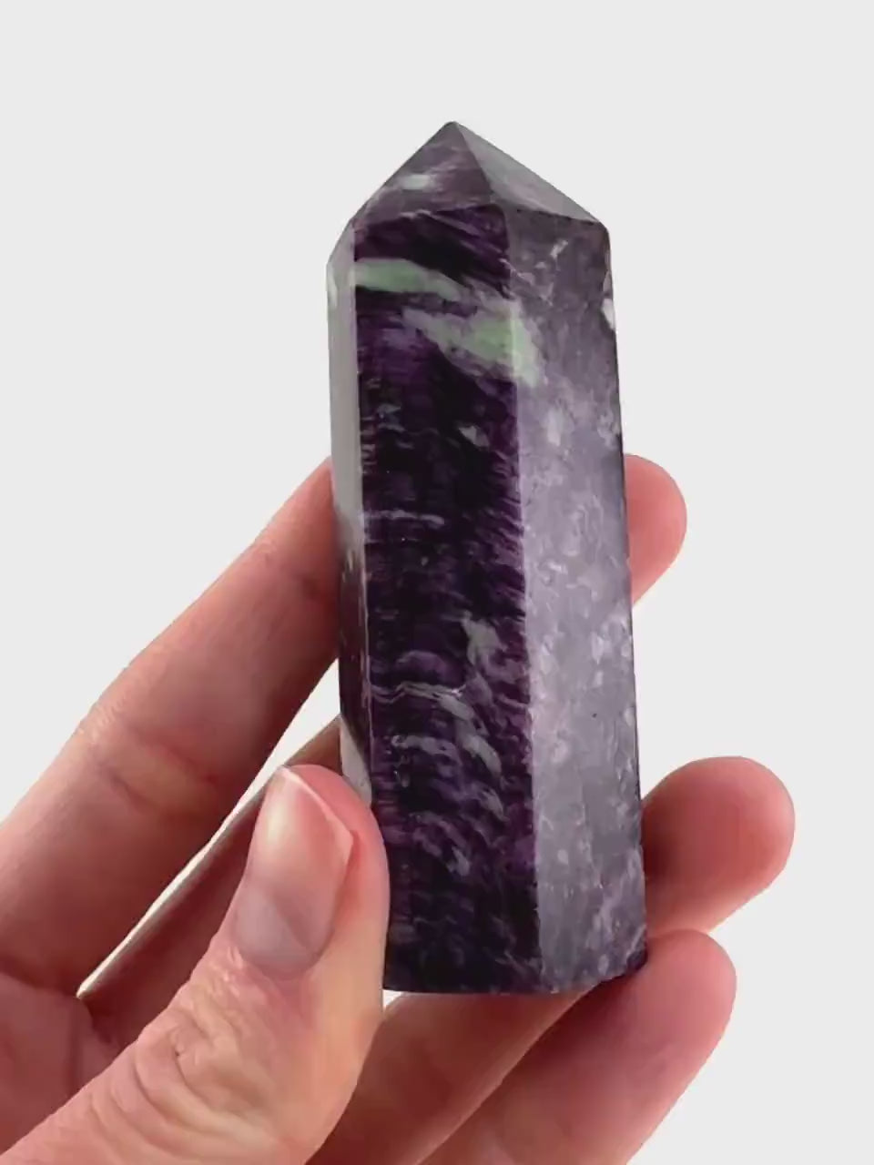 Kammererite Crystal Point | Polished Tower Wand