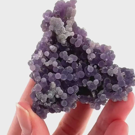 Purple Grape Agate | botryoidal crystal cluster, mineral specimen from Indonesia