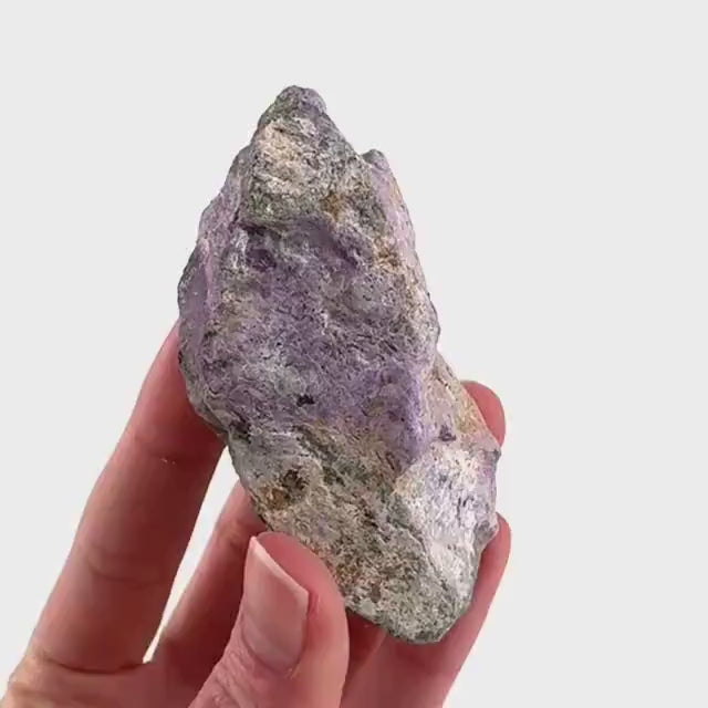 Stichtite | raw purple stichtite with serpentine, mineral specimen from South Africa