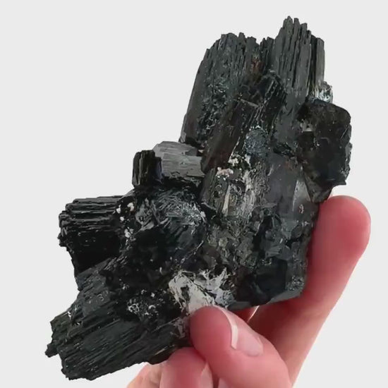 Raw Black Tourmaline Crystal Cluster | Namibia, Protection Stone