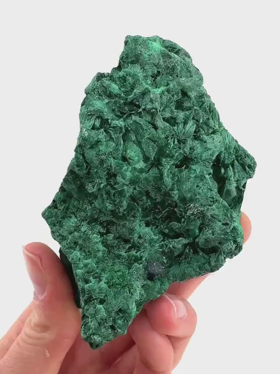 Fibrous Malachite (DR Congo) | raw green malachite crystal, mineral specimen