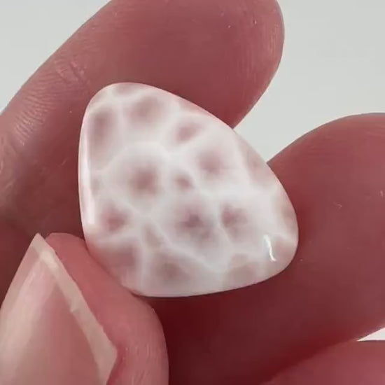 Pink Natrolite Gemstone Cabochon