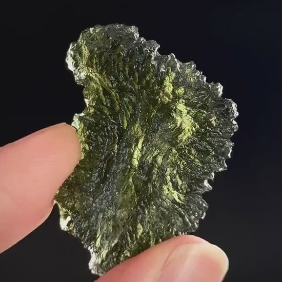 Genuine Raw Moldavite Specimen | Czech Tektite, 7.3g