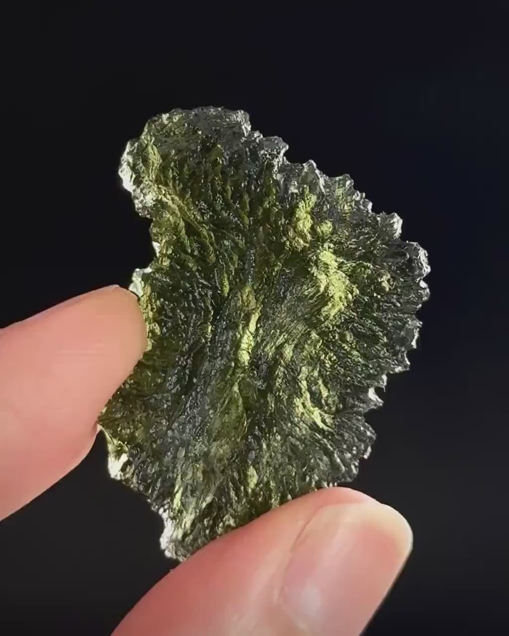 Genuine Raw Moldavite Specimen | Czech Tektite, 7.3g