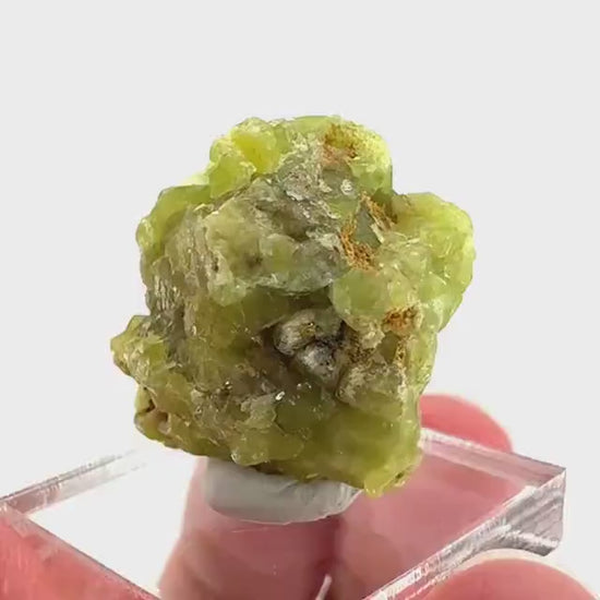 Andradite-Grossular Garnet | natural green crystal, raw mineral specimen from Mali