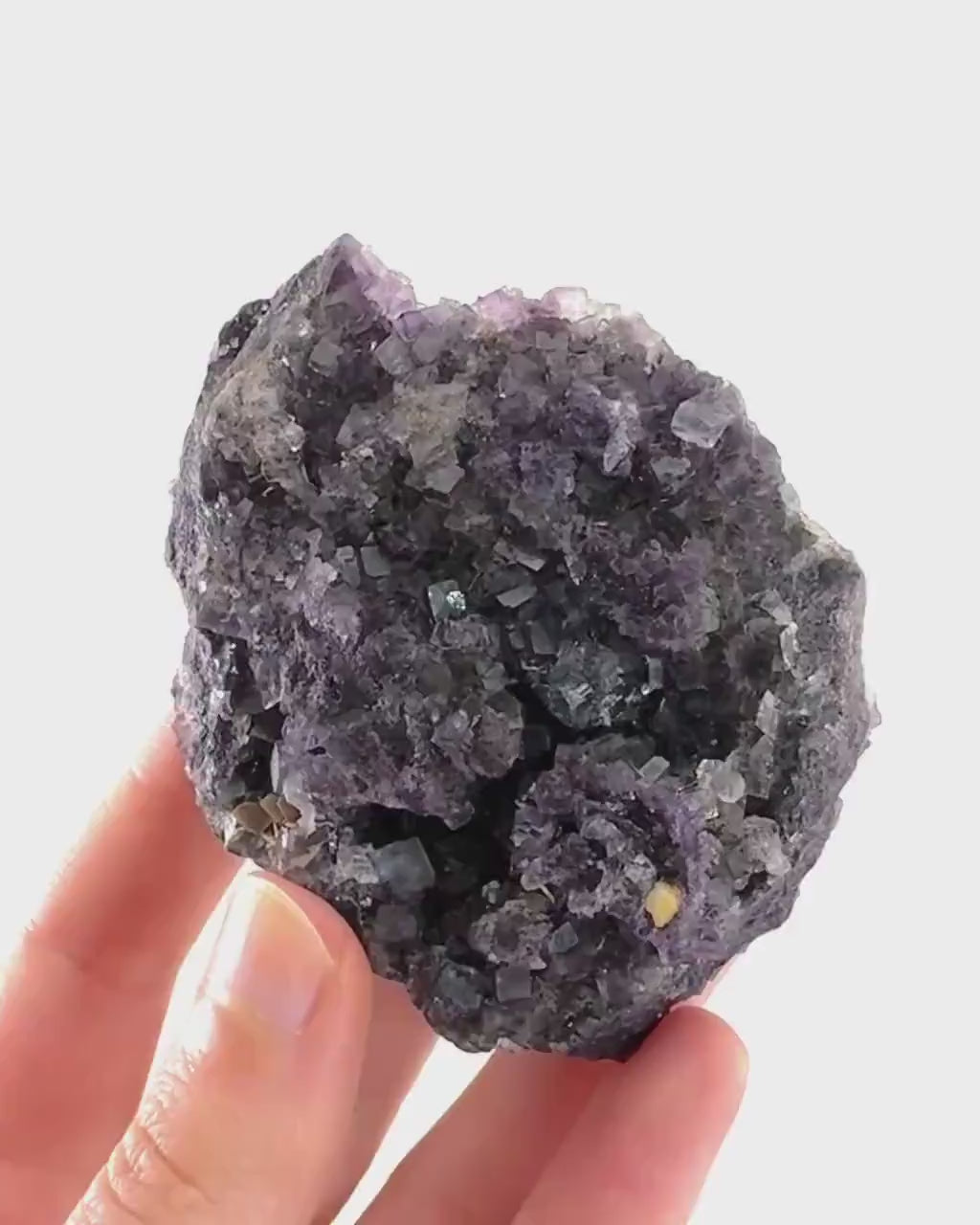 Okorusu Fluorite | purple crystal cluster, mineral specimen from Namibia