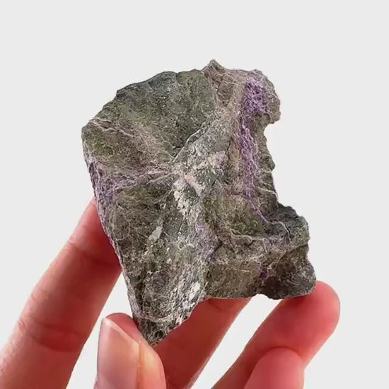 Stichtite | purple stichtite with serpentine, mineral specimen from South Africa