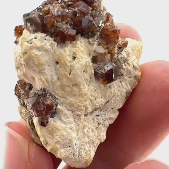 Spessartine Garnet (Pakistan) | orange garnet crystal, mineral specimen