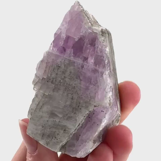 Lavender Kunzite | raw pink spodumene crystal, mineral specimen from Pakistan