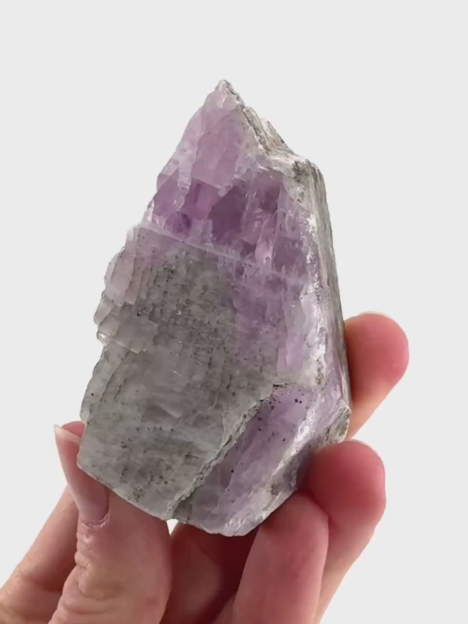 Lavender Kunzite | raw pink spodumene crystal, mineral specimen from Pakistan