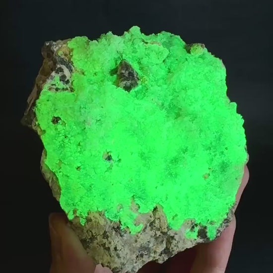 UV Reactive Hyalite Opal | Fluorescent Mineral Specimen from Namibia