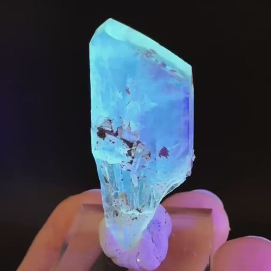 Golden Selenite Blade | Fluorescent UV Reactive Gypsum Crystal