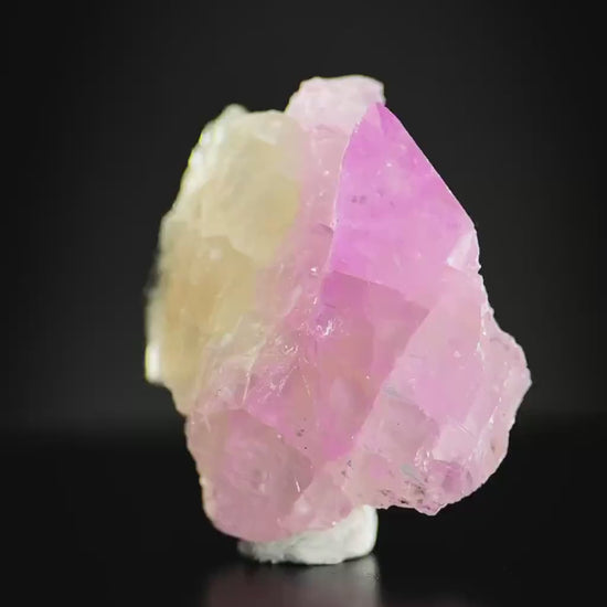 Gem Cobaltoan Calcite | translucent pink cobaltoan crystal cluster, mineral specimen