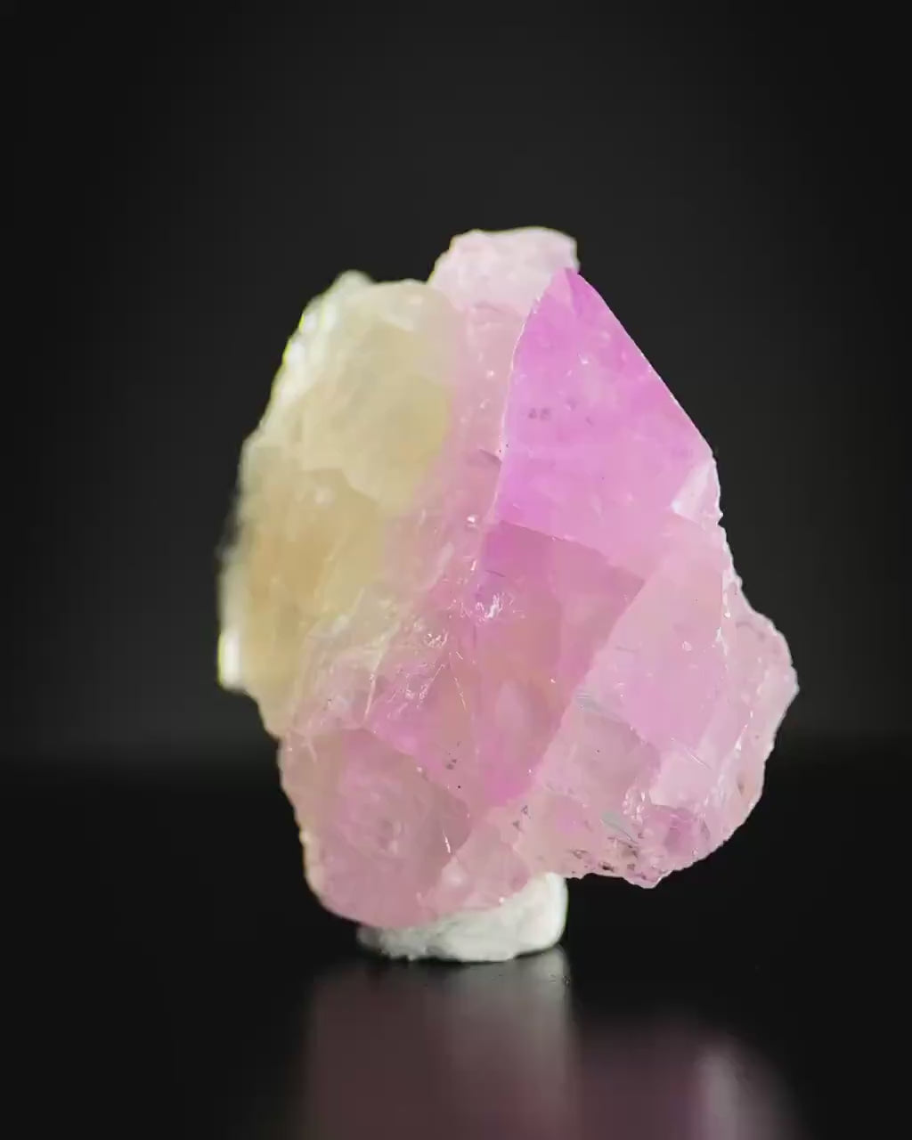 Gem Cobaltoan Calcite | translucent pink cobaltoan crystal cluster, mineral specimen
