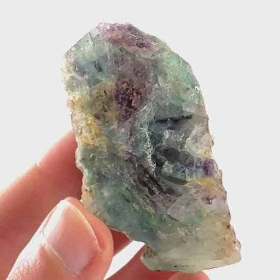 Fluorite w/ Foitite | green-blue crystal cluster, Erongo mineral specimen