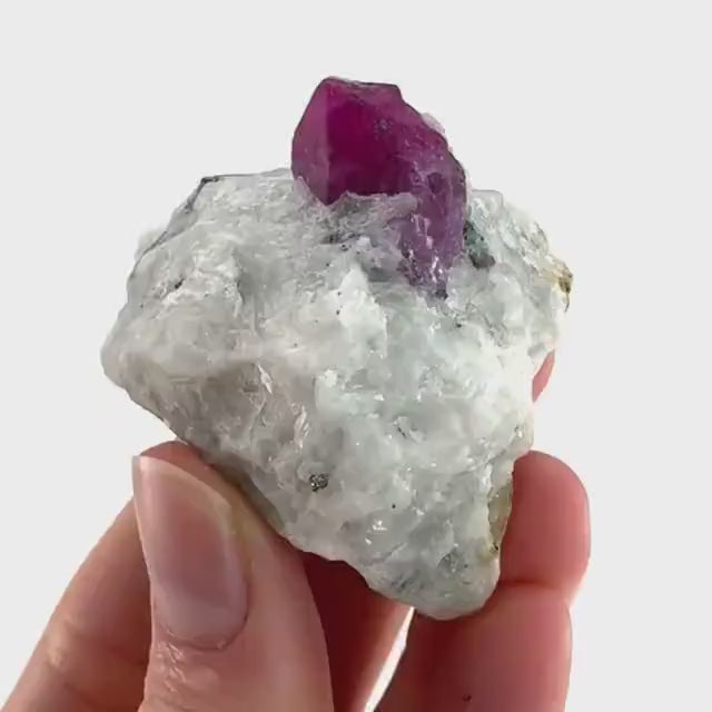 Ruby on Matrix | Natural crystal cluster, UV reactive, raw mineral specimen (Pakistan)