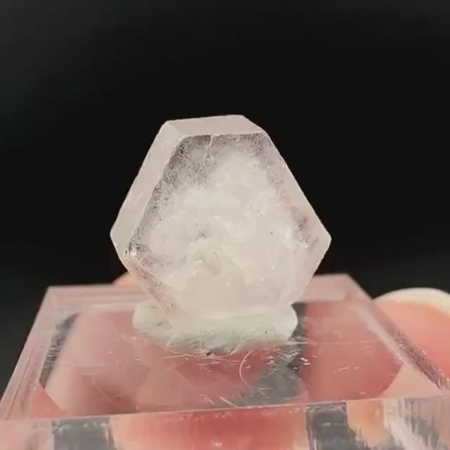 Pink Fluorapatite Crystal | UV reactive Mineral Specimen from Pakistan