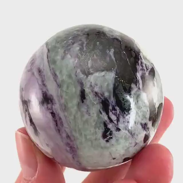 Kammererite Sphere (India) | polished kammererite crystal ball, crystal sphere