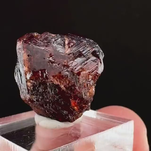 Etched Spessartine Garnet (Pakistan) | red garnet, raw crystals, rough red garnet, dark red garnet, garnet crystal