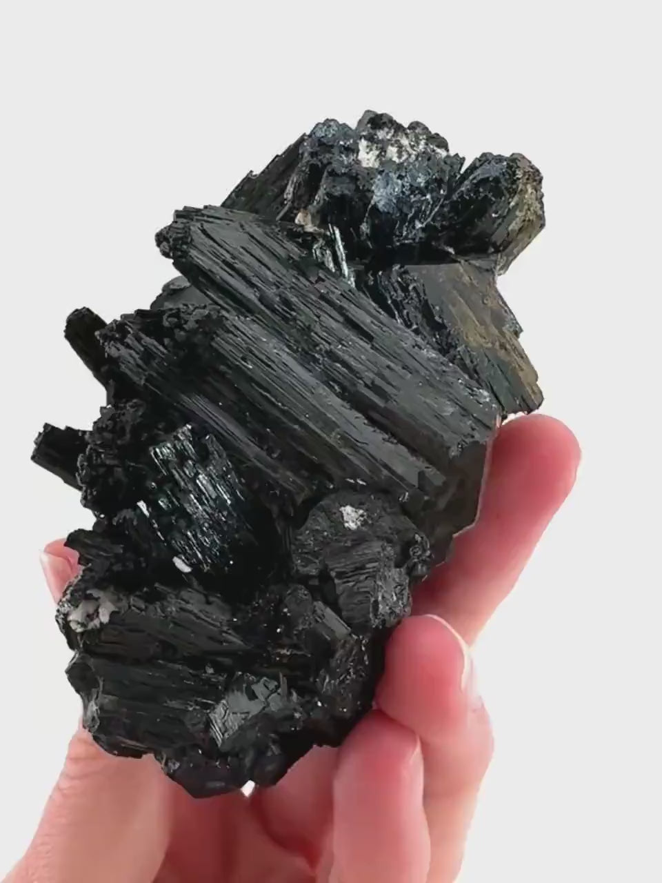 Raw Black Tourmaline Crystal Cluster | Namibia Protection Stone