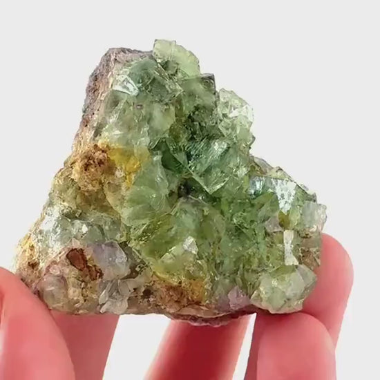 Okorusu Fluorite | green crystal cluster, mineral specimen from Namibia