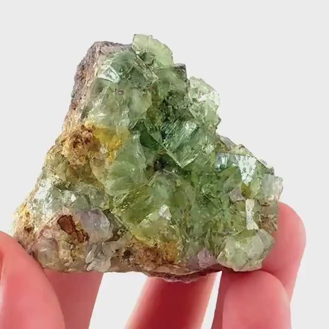 Okorusu Fluorite | green crystal cluster, mineral specimen from Namibia