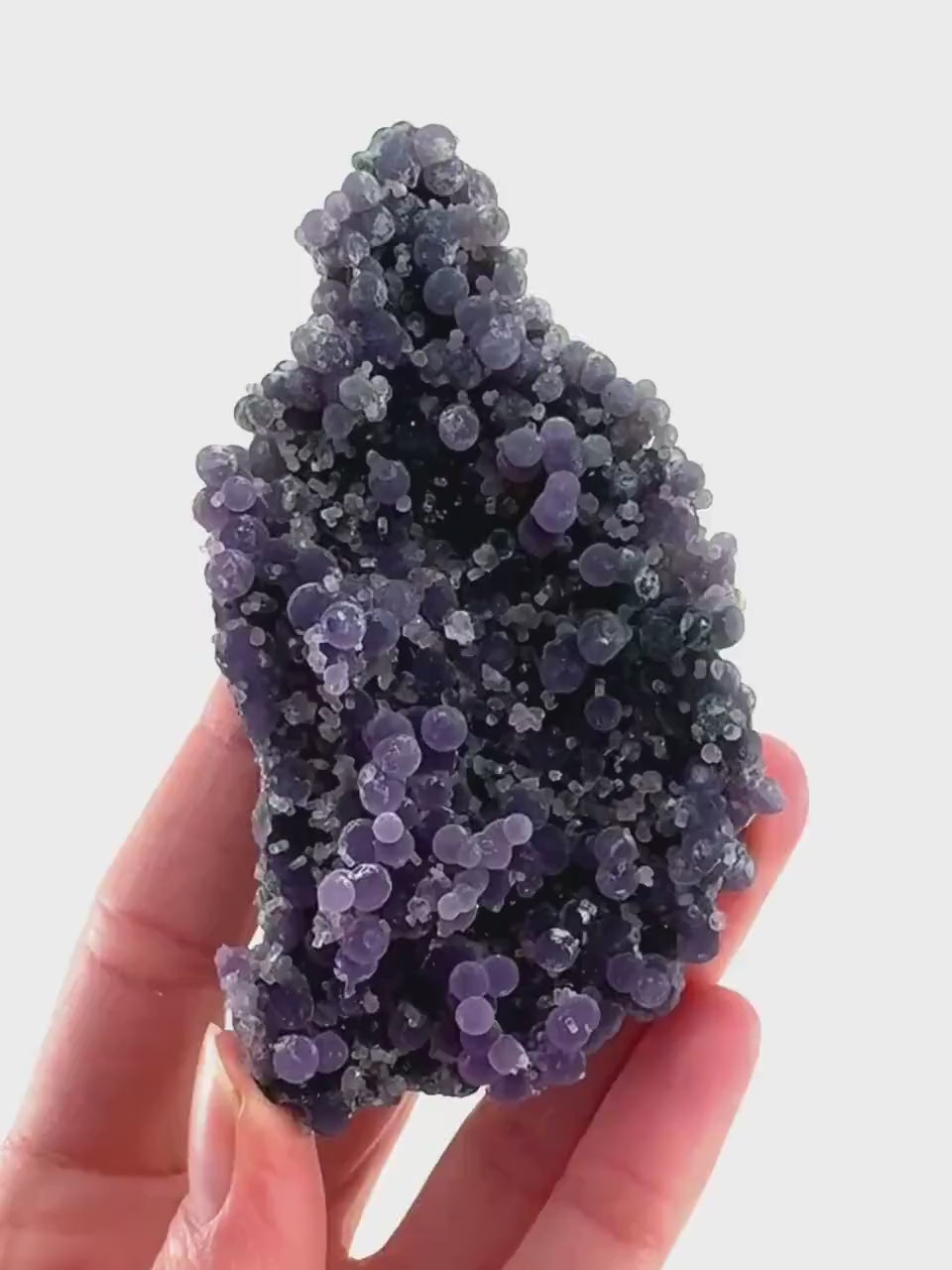 Purple Grape Agate | botryoidal crystal cluster, mineral specimen from Indonesia