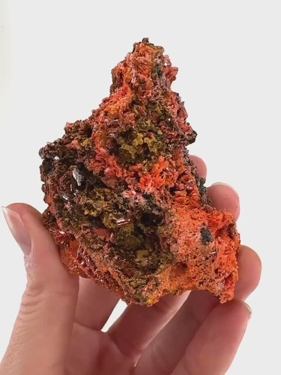 Crocoite Specimen (Australia), raw crocoite, crocoite crystal, orange crocoite, mineral specimen, rare minerals