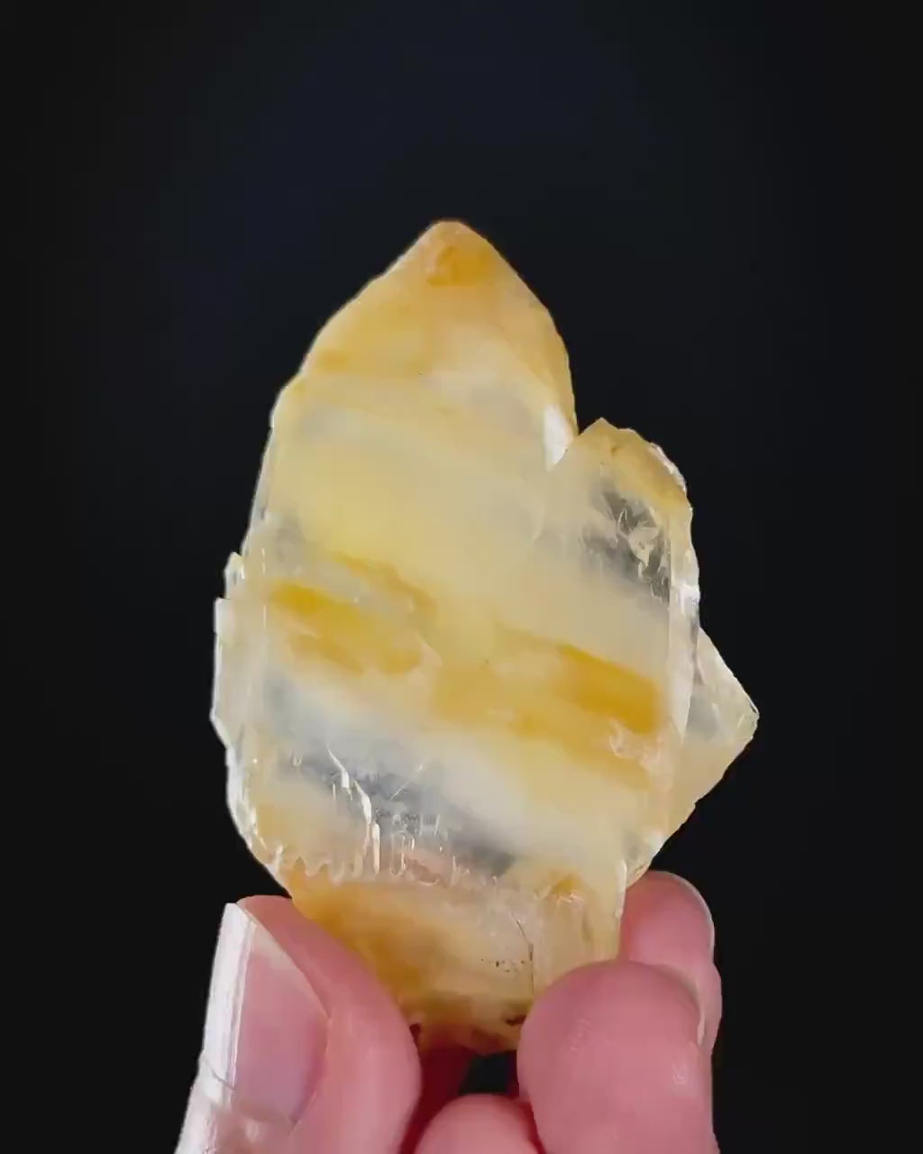 Yellow Bone Quartz (Pakistan) | yellow quartz crystal point, mango quartz, mineral specimen