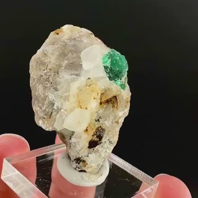 Emerald on Matrix | natural green crystal cluster, raw mineral specimen (Pakistan)