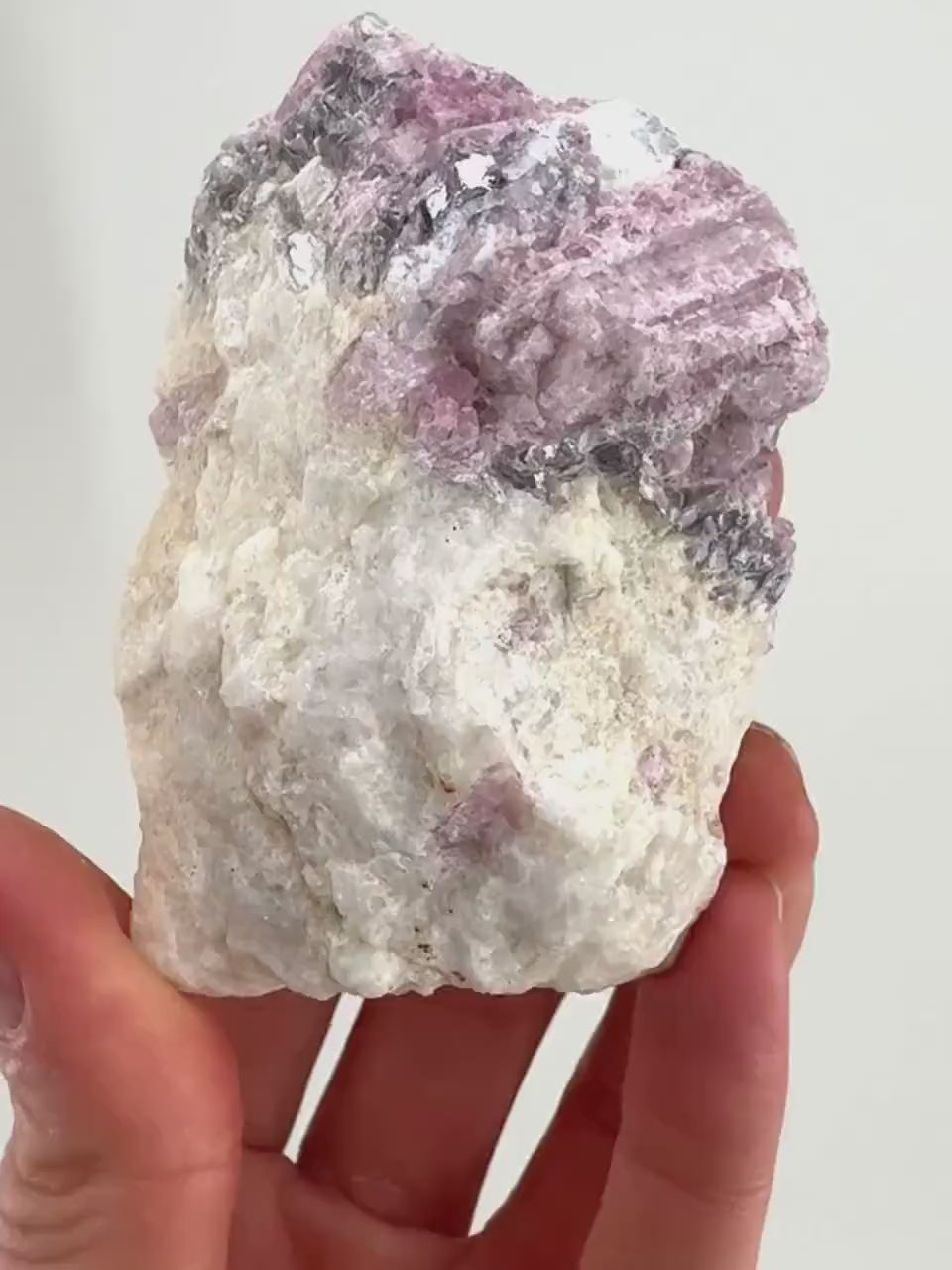 Pink Tourmaline with Lepidolite in Quartz (Namibia), raw tourmaline, rubellite, pink tourmaline, raw lepidolite