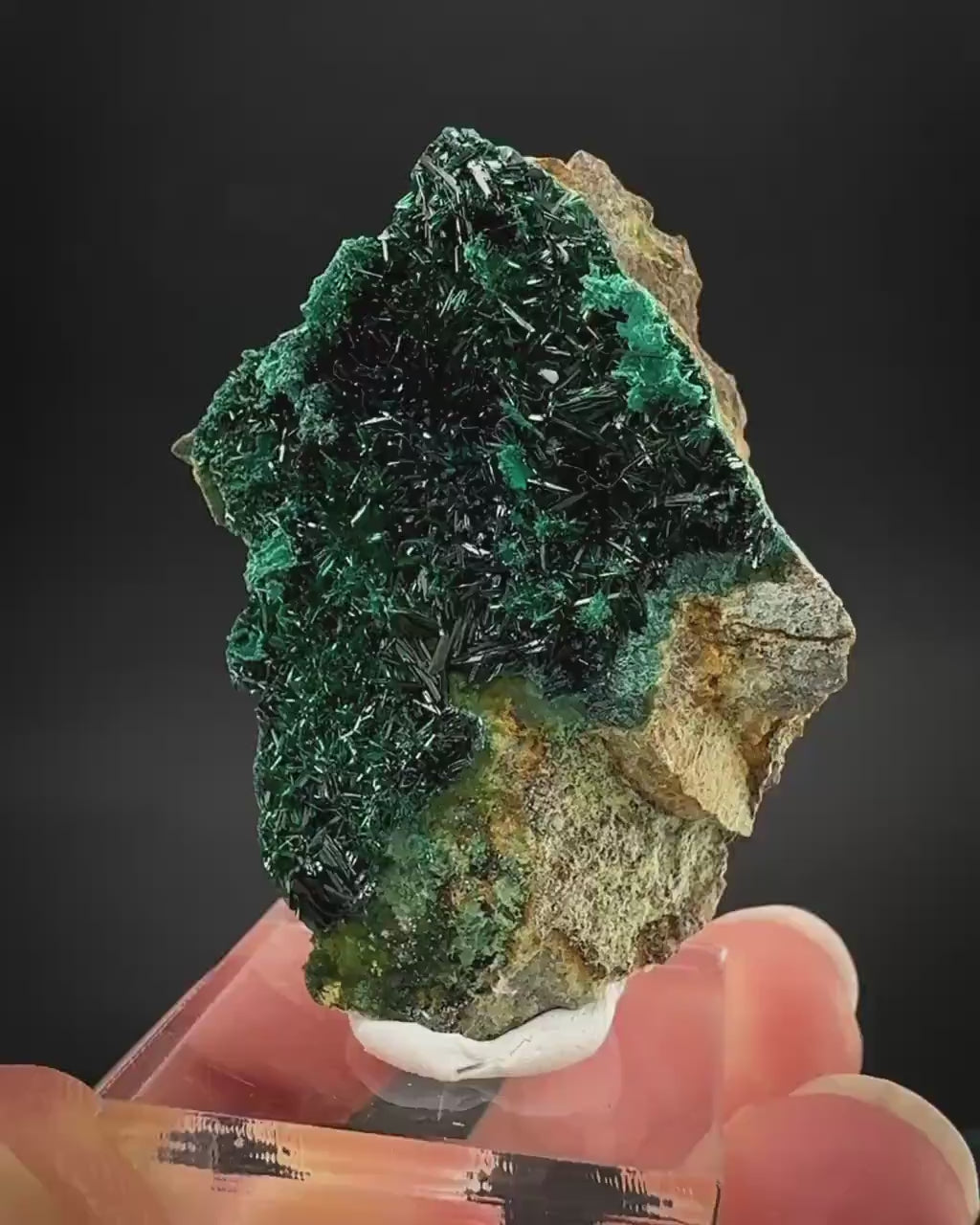 Atacamite | green crystals on matrix, rare mineral specimen from Chile