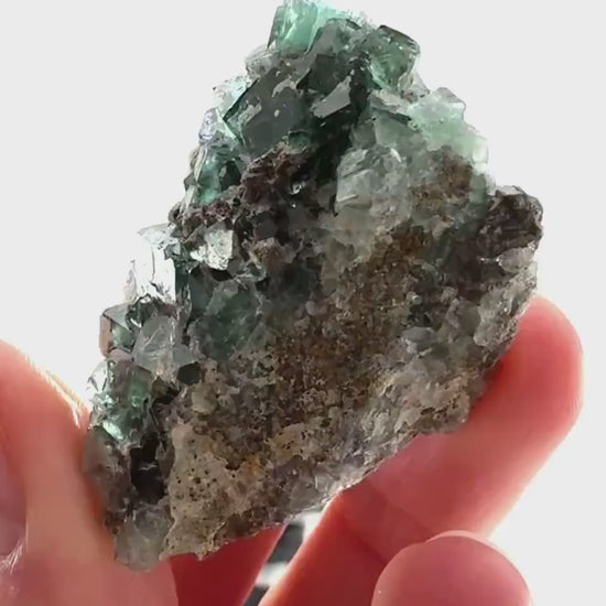 Okorusu Fluorite (Namibia) | green fluorite cluster, crystals, mineral specimen