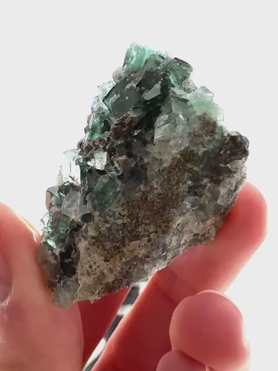 Okorusu Fluorite (Namibia) | green fluorite cluster, crystals, mineral specimen