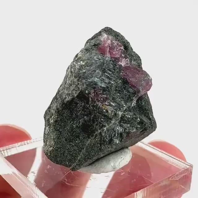 Natural Ruby on Matrix (Tanzania) | red ruby, authentic ruby, corundum var. ruby, mineral specimen