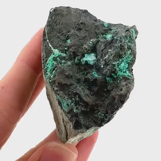 Chrysocolla / Gem Silica (DR Congo) | botryoidal chrysocolla crystal, mineral specimen