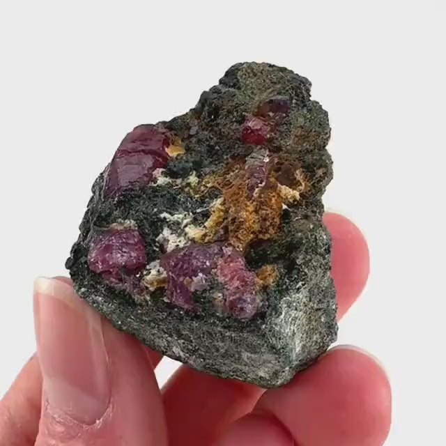 Natural Ruby on Matrix (Tanzania) | red ruby, authentic ruby, corundum var. ruby, mineral specimen