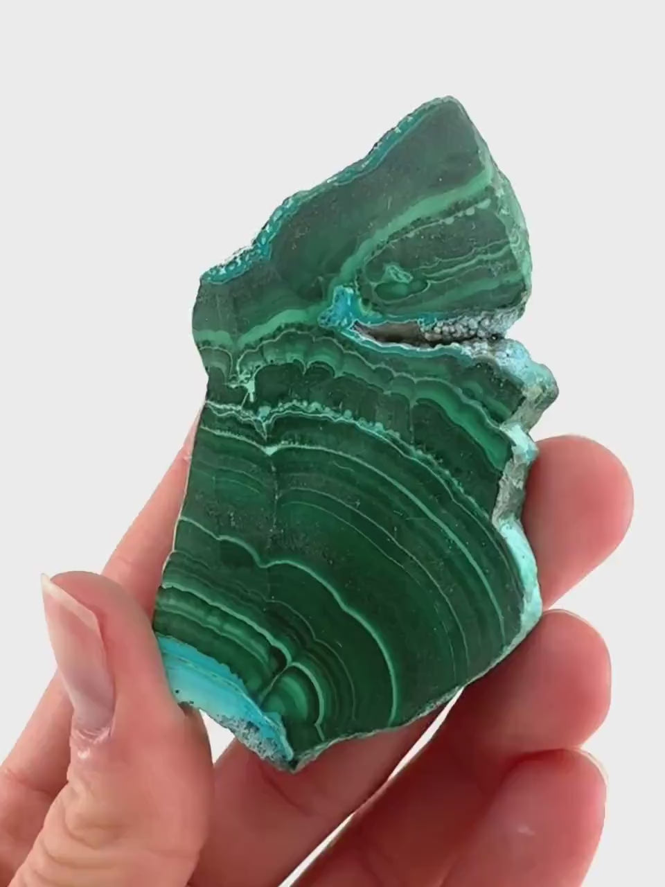 Malachite & Chrysocolla Slice (Congo), natural malachite, malachite slice, malachite slab, malacolla slice, polished malachite