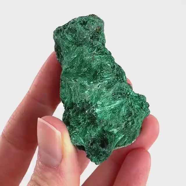 Fibrous Velvet Malachite Specimen (Congo), natural malachite, velvet malachite, malachite crystal