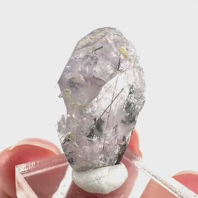 Fluorapatite with Actinolite Inclusions (Pakistan) | terminated apatite crystal, mineral specimen, rare crystals