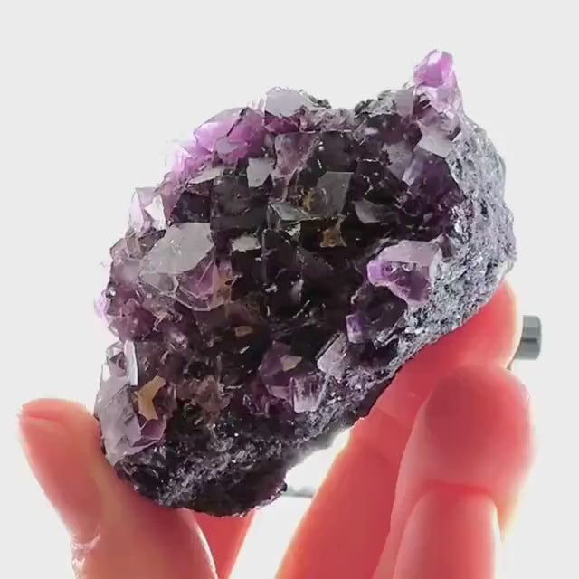 Okorusu Fluorite (Namibia) | purple fluorite cluster, raw fluorite crystal, mineral specimen