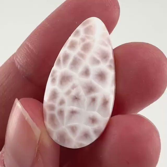 Pink Natrolite Gemstone Cabochon