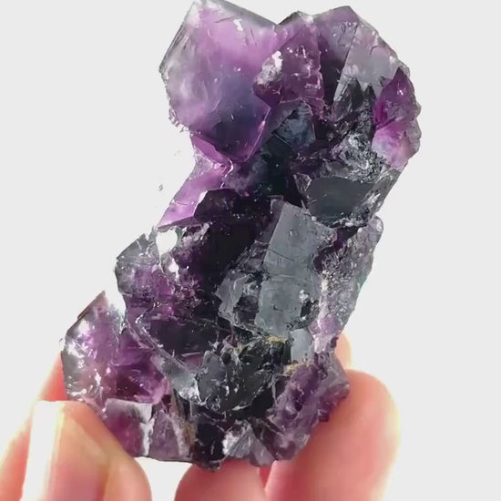 Okorusu Fluorite (Namibia) | purple fluorite cluster, raw fluorite crystal, mineral specimen