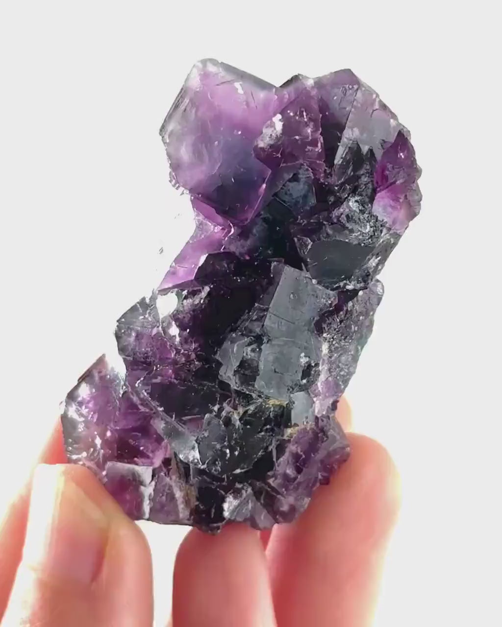 Okorusu Fluorite (Namibia) | purple fluorite cluster, raw fluorite crystal, mineral specimen